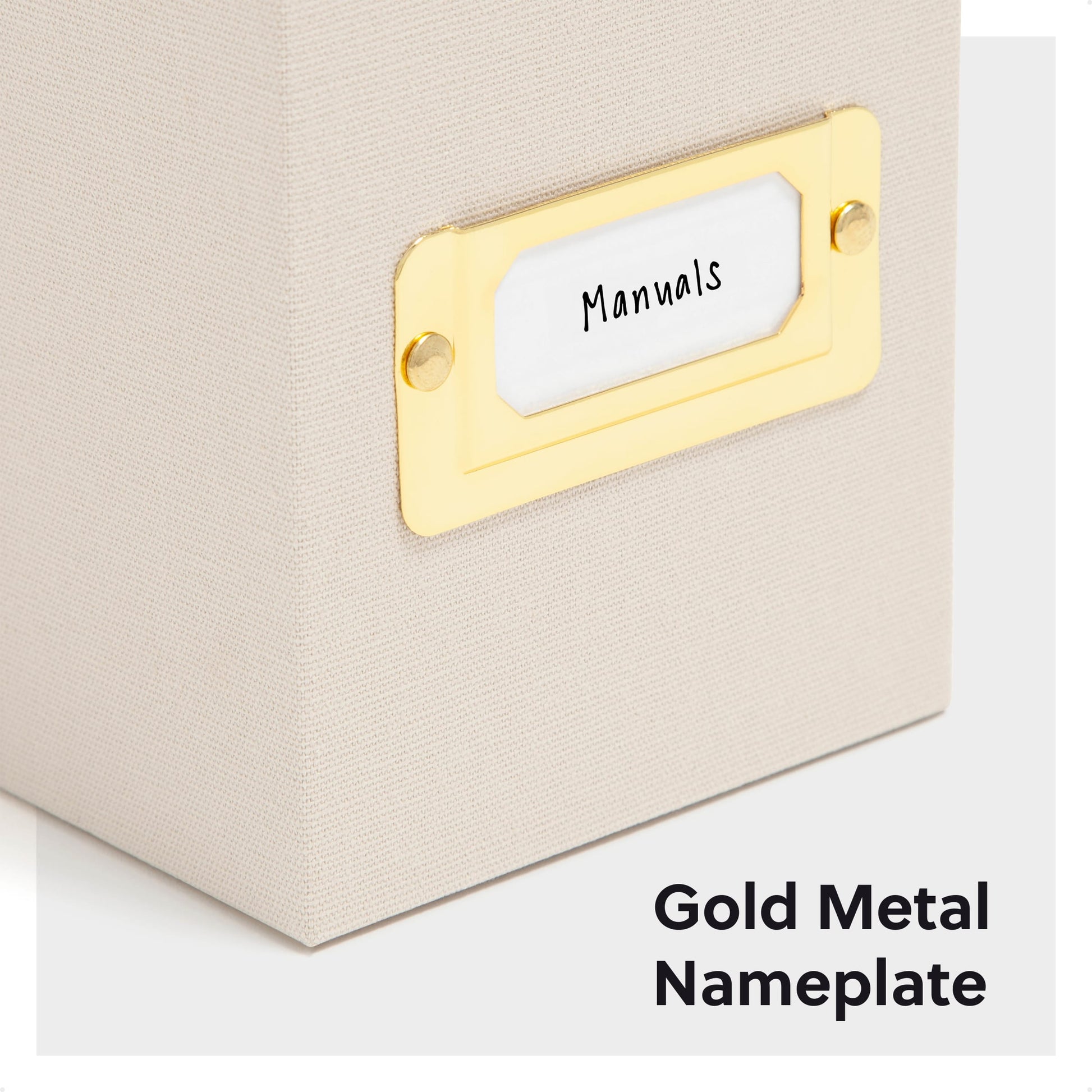 Flip Top Box, Beige Color, 13" X 9.4" X 3.7" Size, Set of 1, 086486702324