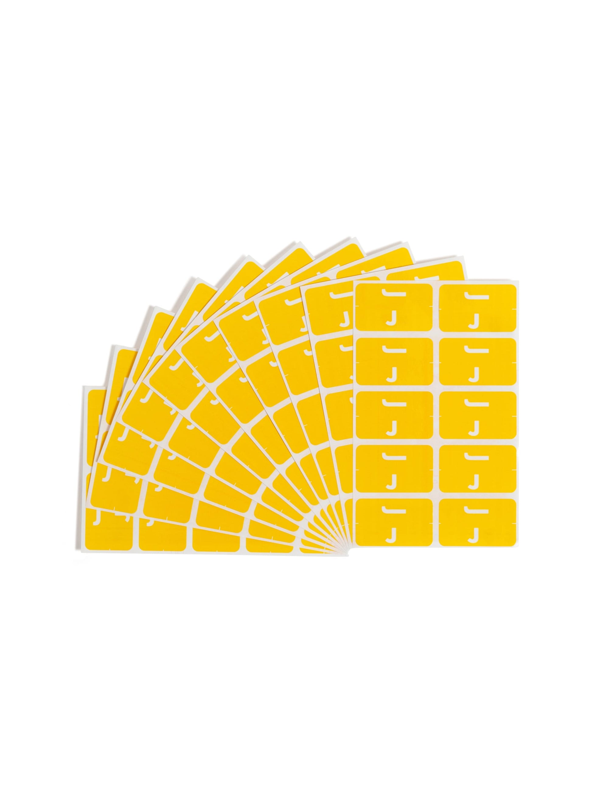 AlphaZ® ACCS Color Coded Alphabetic Labels - Sheets, Yellow Color, 1" X 1-5/8" Size, Set of 100, 086486671804