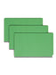 SafeSHIELD® Pressboard End Tab Classification File Folders, Straight-Cut Tab, 2 inch Expansion, 2 Divider, Green Color, Legal Size, Set of 10, 30086486297852