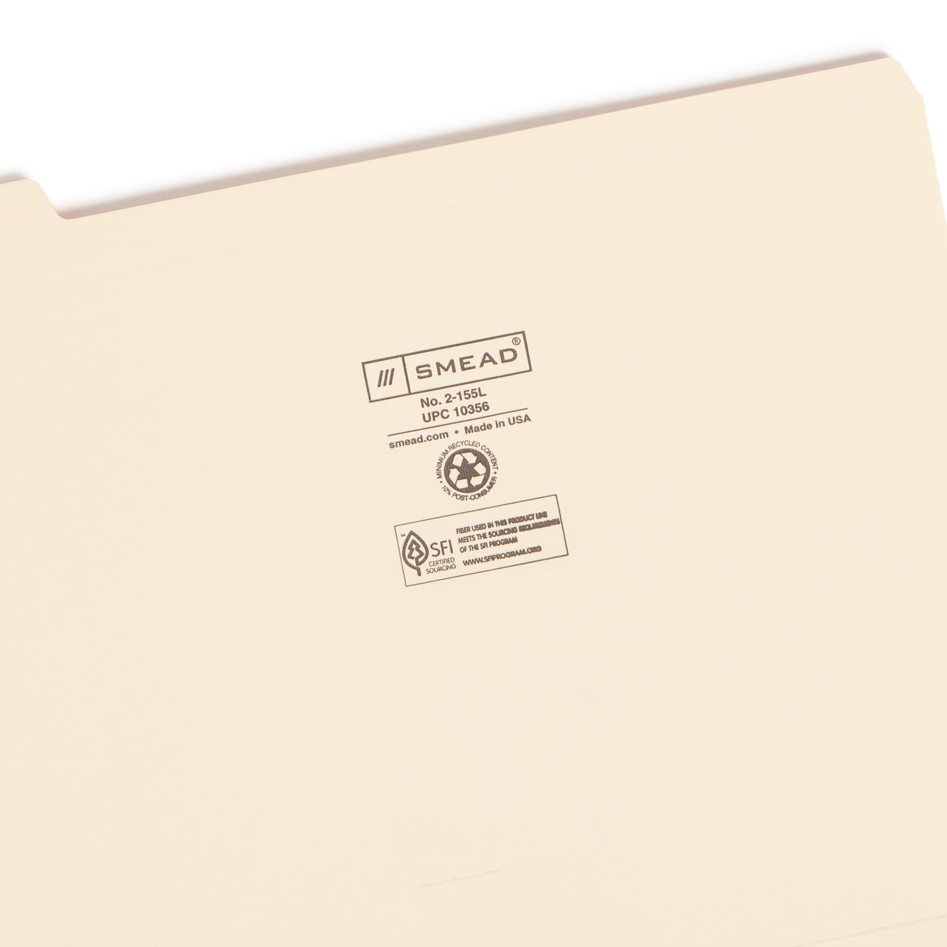 Reinforced Tab File Folders, 1/5-Cut Tab, Manila Color, Letter Size, Set of 100, 086486103565