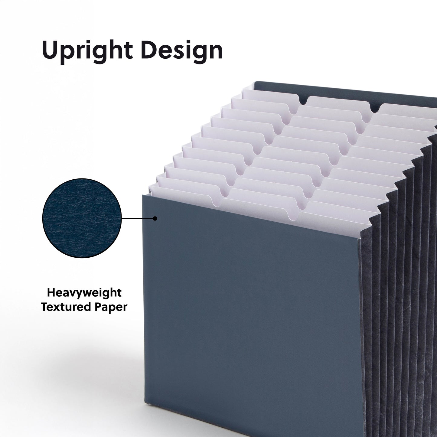 Expanding Stadium® File, 12 Pockets, Navy Color, 13.6" X 12.25" X 1.88" Size, Set of 1, 086486702119