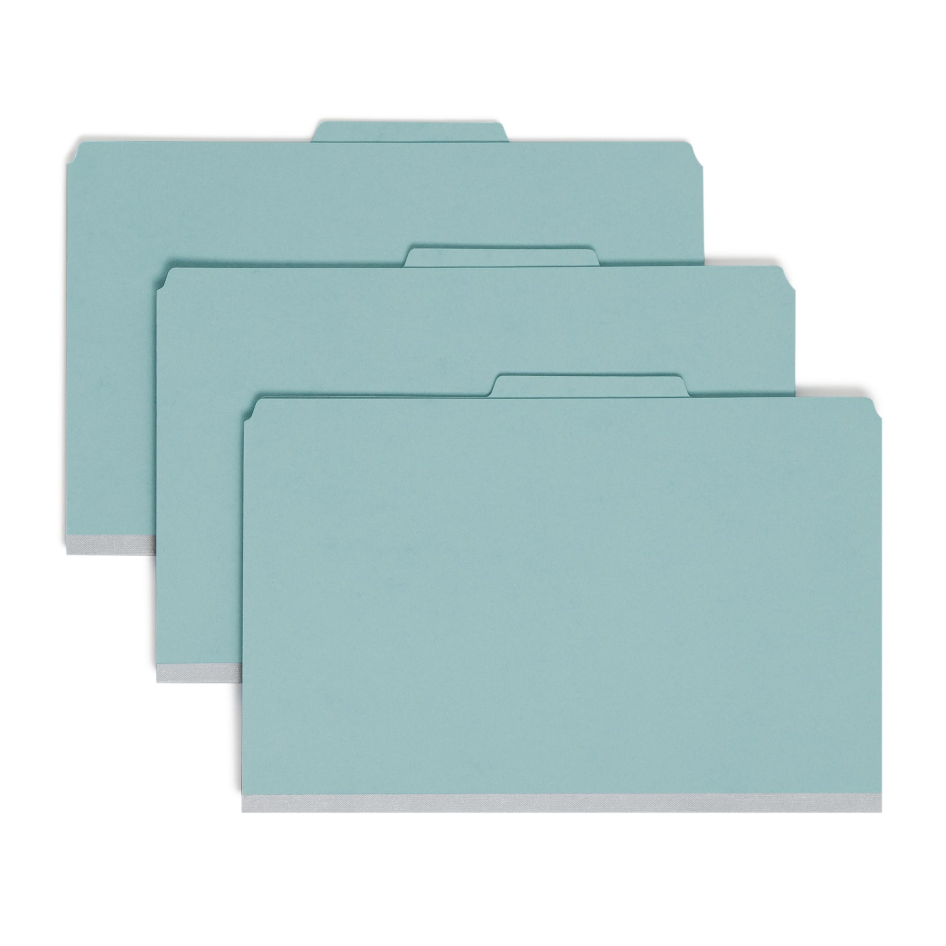 SafeSHIELD® Pressboard Classification File Folders with Pocket Dividers, Blue Color, Legal Size, Set of 10, 30086486190818