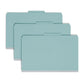 SafeSHIELD® Pressboard Classification File Folders with Pocket Dividers, Blue Color, Legal Size, Set of 10, 30086486190818