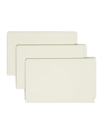 SafeSHIELD®  End Tab Classification File Folders, Straight-Cut Tab, 2 inch Expansion, 2 Pocket, 2 Divider, Gray/Green Color, Legal Size, Set of 0, 30086486297104