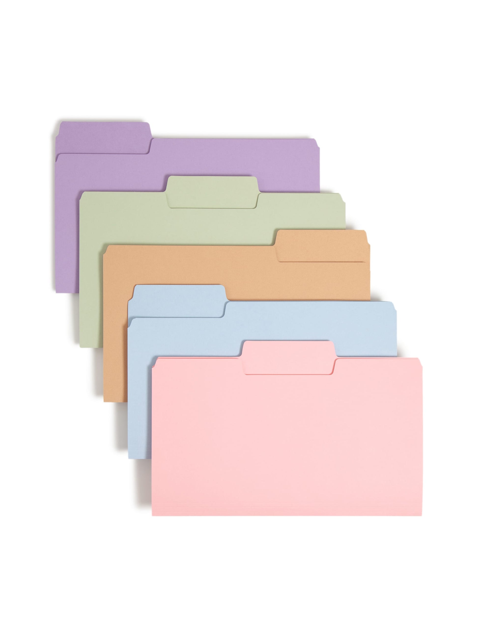 SuperTab® File Folders, 1/3-Cut Tab, Assorted Colors Color, Legal Size, Set of 100, 086486119627