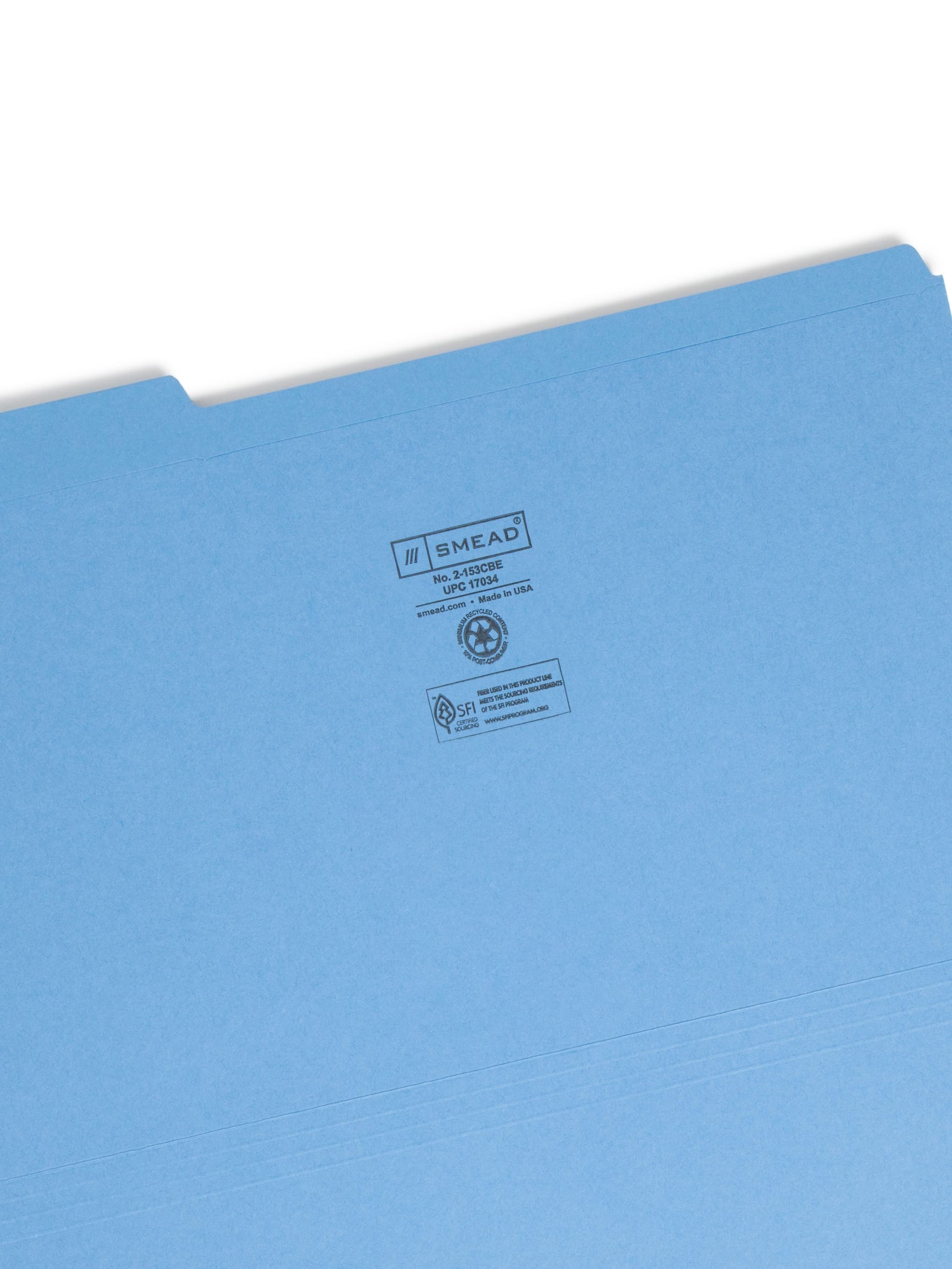 Reinforced Tab File Folders, 1/3-Cut Tab, Blue Color, Legal Size, Set of 100, 086486170345