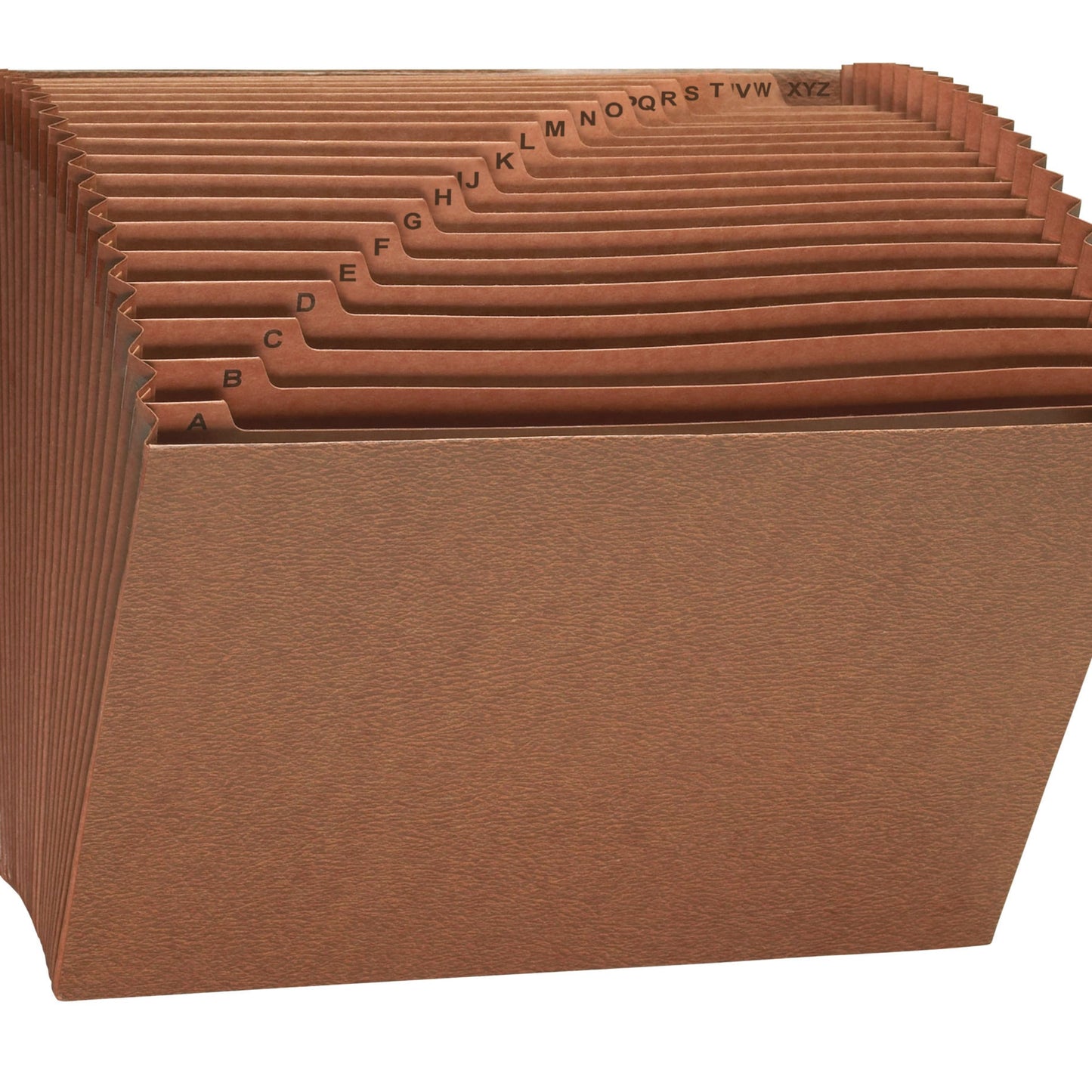 TUFF® Expanding Files, 21 Pockets, A-Z, Brown Color, Letter Size, Set of 1, 086486704250
