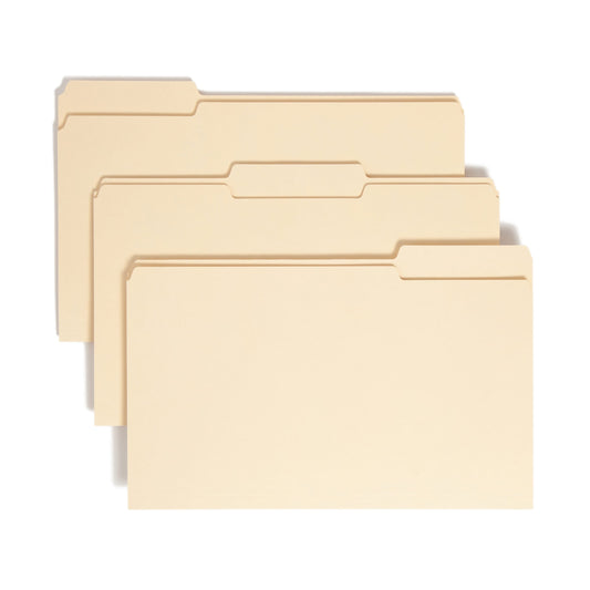 100% Recycled File Folders, Manila Color, Legal Size, Set of 100, 086486153393