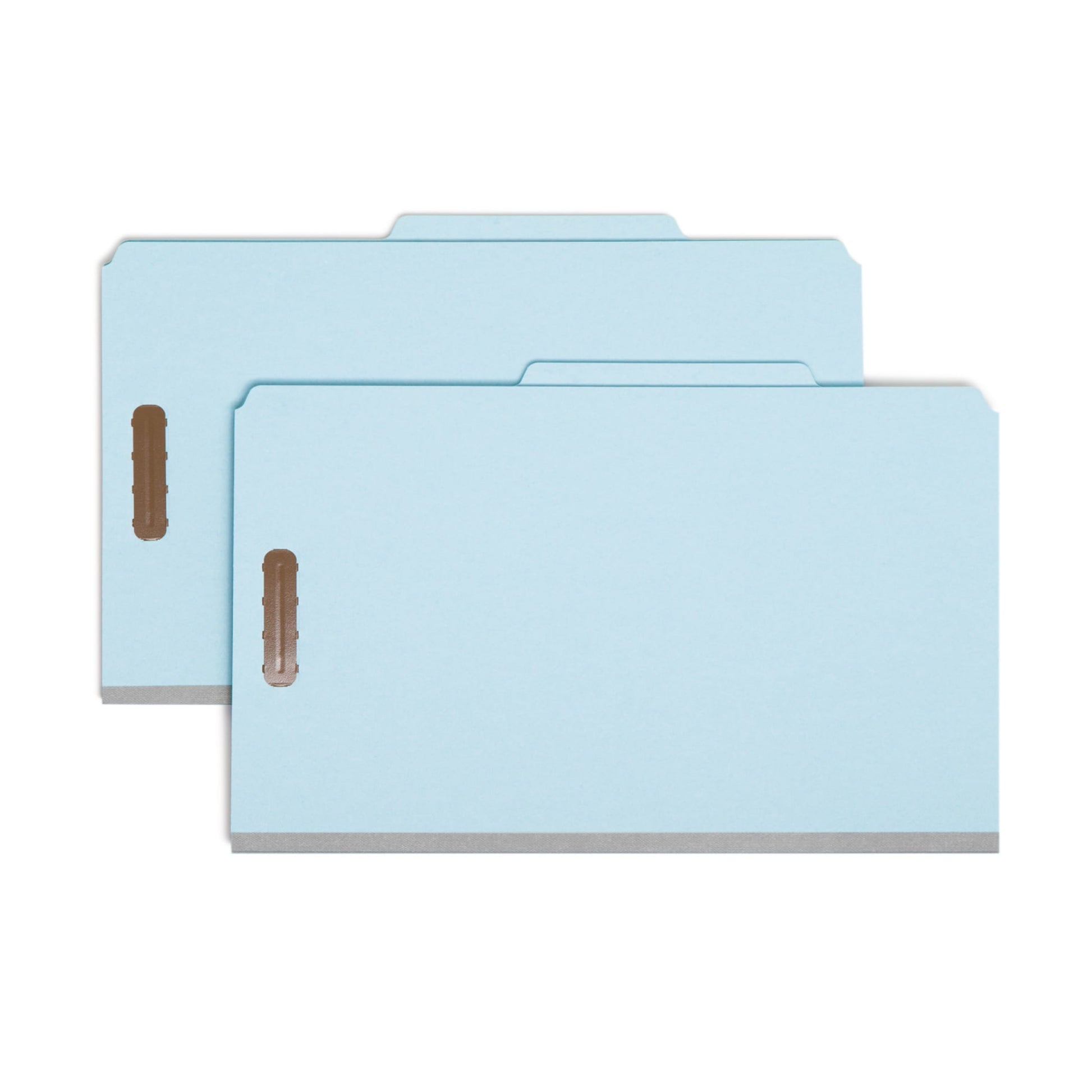 Pressboard Classification File Folders, 2 Dividers, 2 inch Expansion, Blue Color, Letter Size, Set of 5, 086486140560