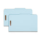 Pressboard Classification File Folders, 2 Dividers, 2 inch Expansion, Blue Color, Letter Size, Set of 5, 086486140560