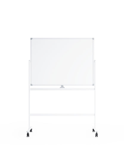Double-Sided Dry Erase Rolling Easel, White, White, 47" x 35", 4 x 3, White, 47" X 35" Size, Set of 1, 843463145358