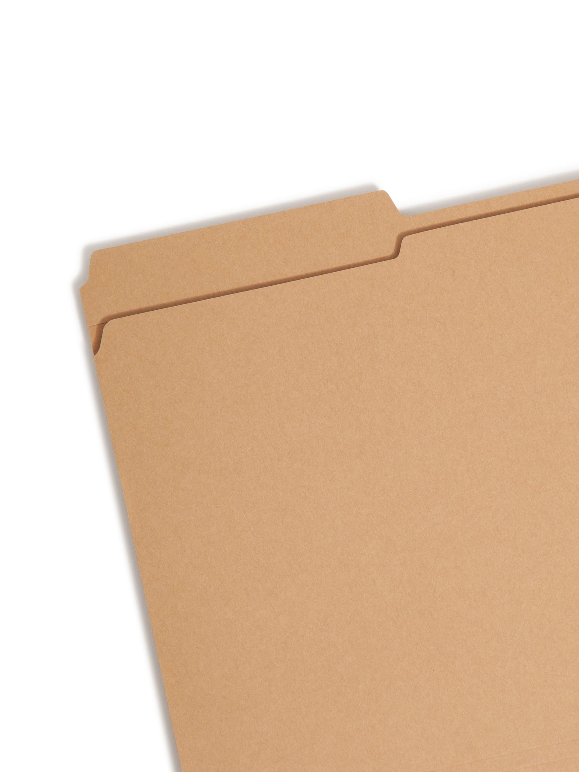 Reinforced Tab Fastener File Folders, 1/3-Cut Tab, 1 Fastener, Kraft Color, Legal Size, Set of 50, 086486198349