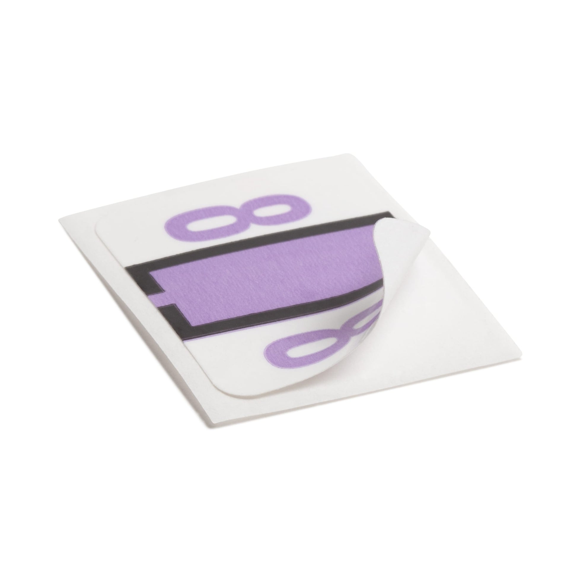 BCCRN Bar Style Color-Coded Numeric Labels, 0-9 Rolls, Lavender Color, 1-1/4" X 1" Size, Set of 50, 086486673785