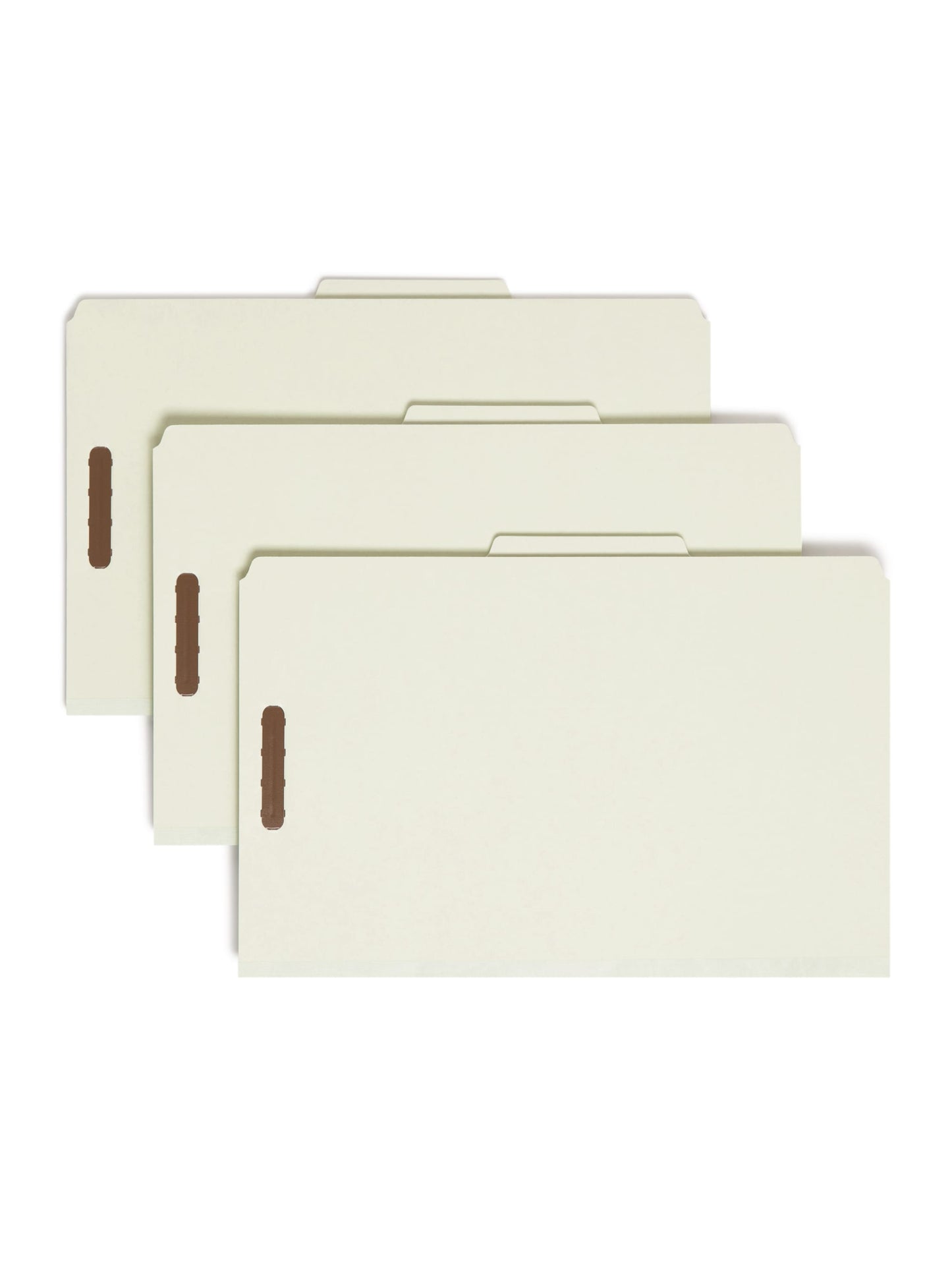 Pressboard Classification File Folders, 1 Divider, 2 inch Expansion, Gray/Green Color, Legal Size, Set of 0, 30086486187221