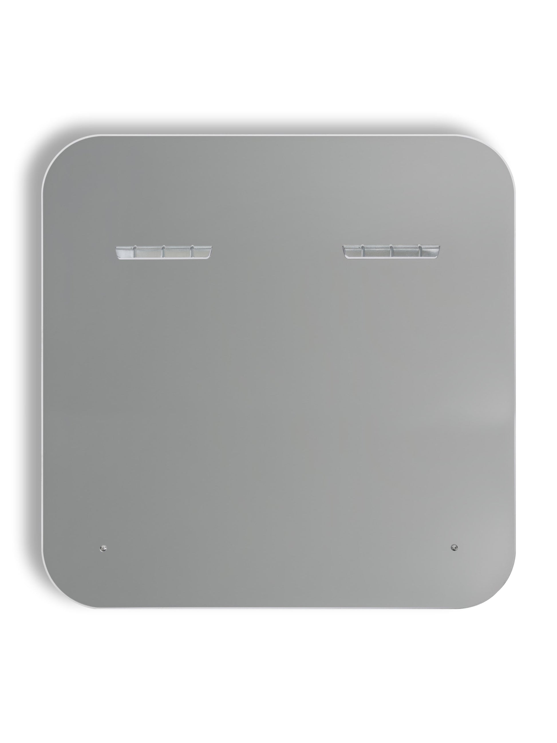 Rounded Edge Glass Board with Floating Tray, White, 35" x 35", 3 x 3, White, 35" X 35" Size, Set of 1, 843463148489