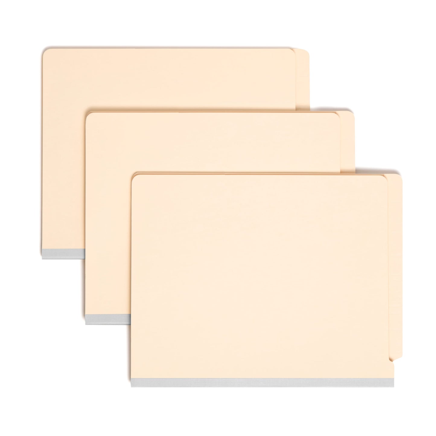 End Tab Classification File Folders, Straight-Cut Tab, 2 inch Expansion, 2 Dividers, Manila Color, Letter Size, Set of 10, 30086486268357