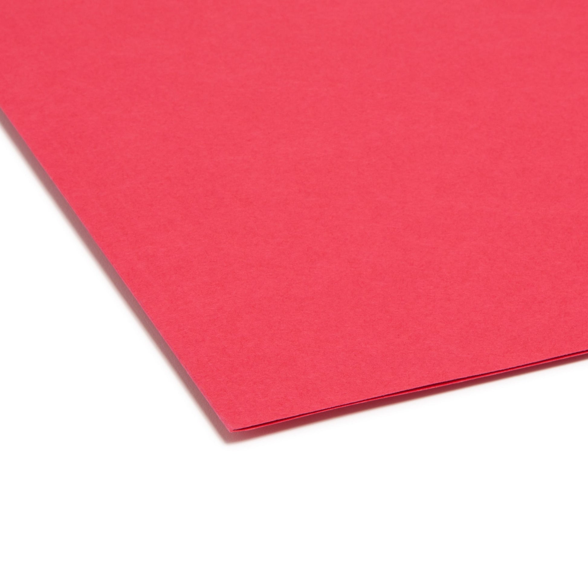 Standard File Folders, 1/3-Cut Tab, Red Color, Letter Size, Set of 100, 086486127431