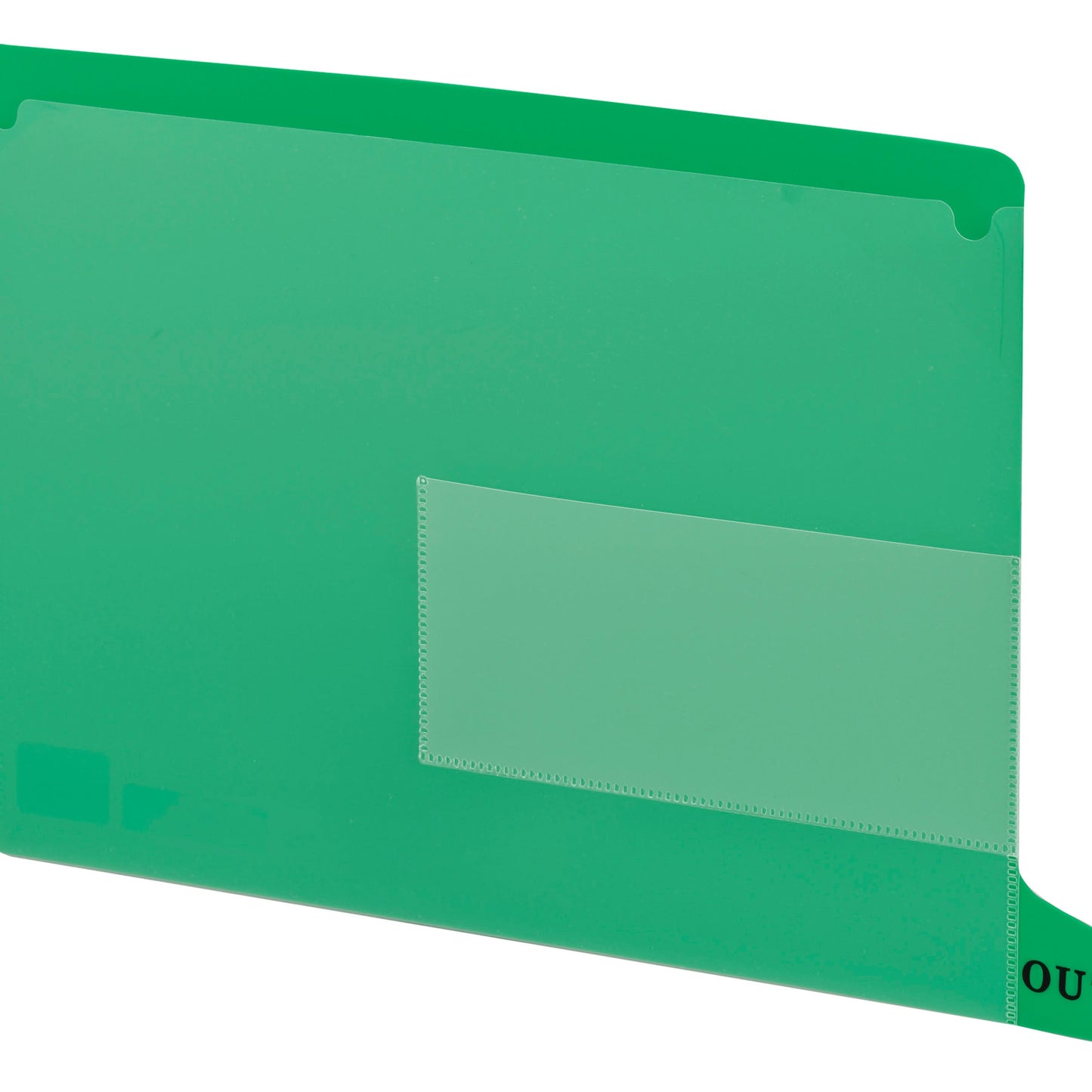 Poly End Tab Out-Guides, Green Color, Letter Size, Set of 25, 086486619523