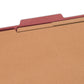 Pressboard Classification File Folders, 3 Dividers, 3 inch Expansion, Red Color, Legal Size, Set of 10, 30086486190993