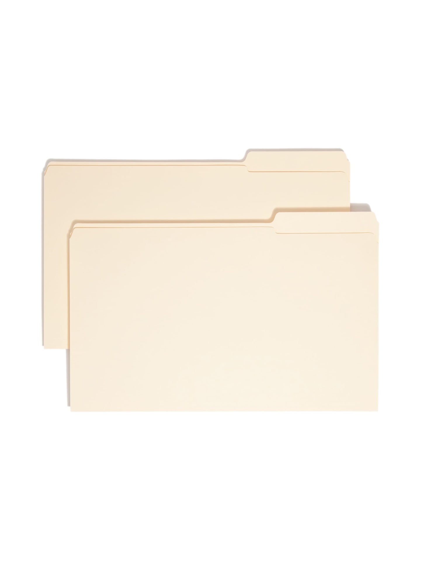 Reinforced Tab File Folders, 1/3-Cut Right Tab, Manila Color, Legal Size, Set of 100, 086486153379