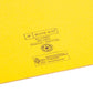 Colored File Jackets, Reinforced Straight-Cut Tab, No Expansion, Yellow Color, Letter Size, Set of 100, 30086486755116