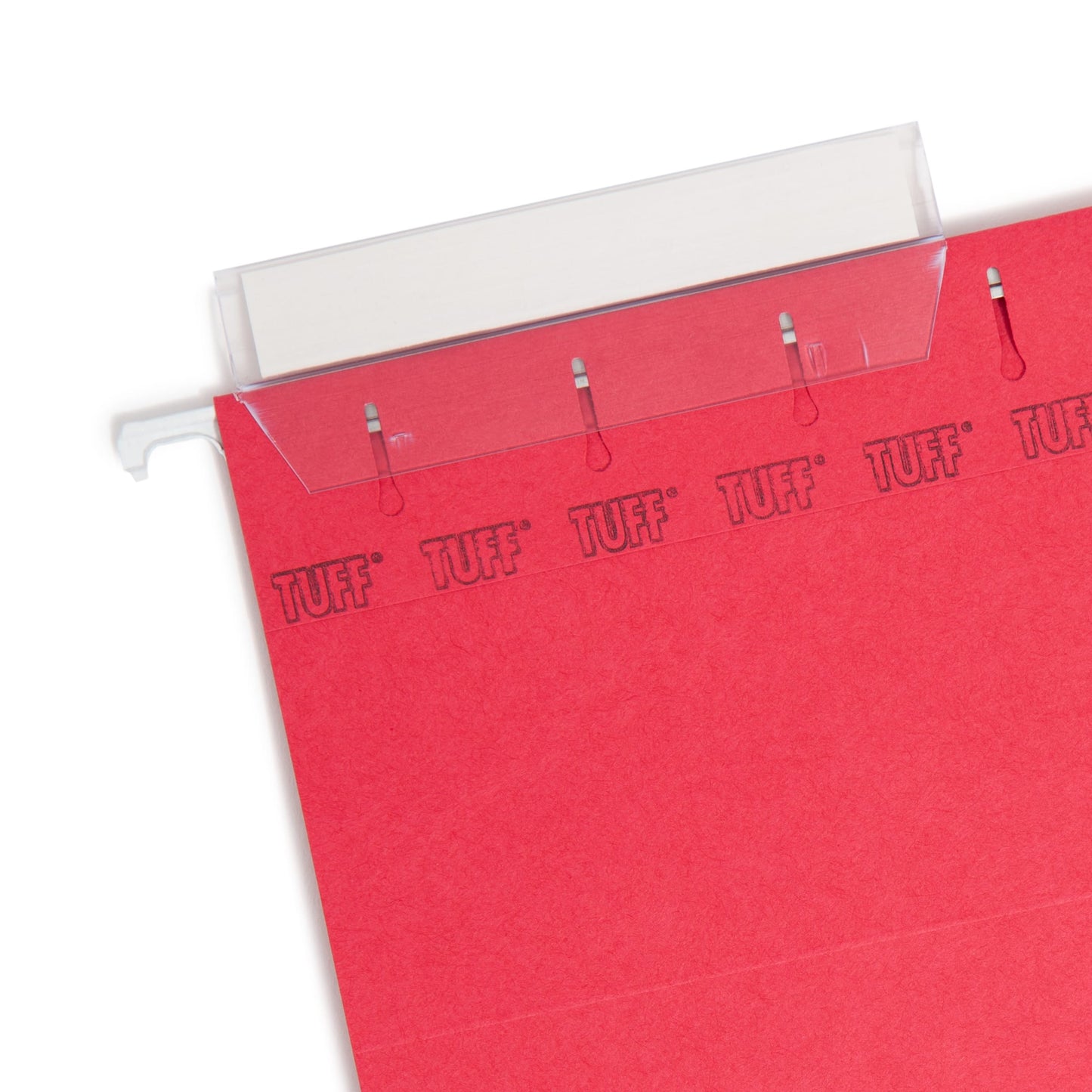 TUFF® Hanging File Folders with Easy Slide® Tabs, Red Color, Letter Size, Set of 1, 086486640435