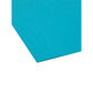 Standard Hanging File Folders, Teal Color, Letter Size, Set of 25, 086486644402