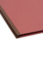100% Recycled Value Pressboard Classification Folders, 2 Dividers, 2 inch Expansion, 2/5-Cut Tab, 2 Fasteners, Red Color, Legal Size, Set of 10, 30086486211896