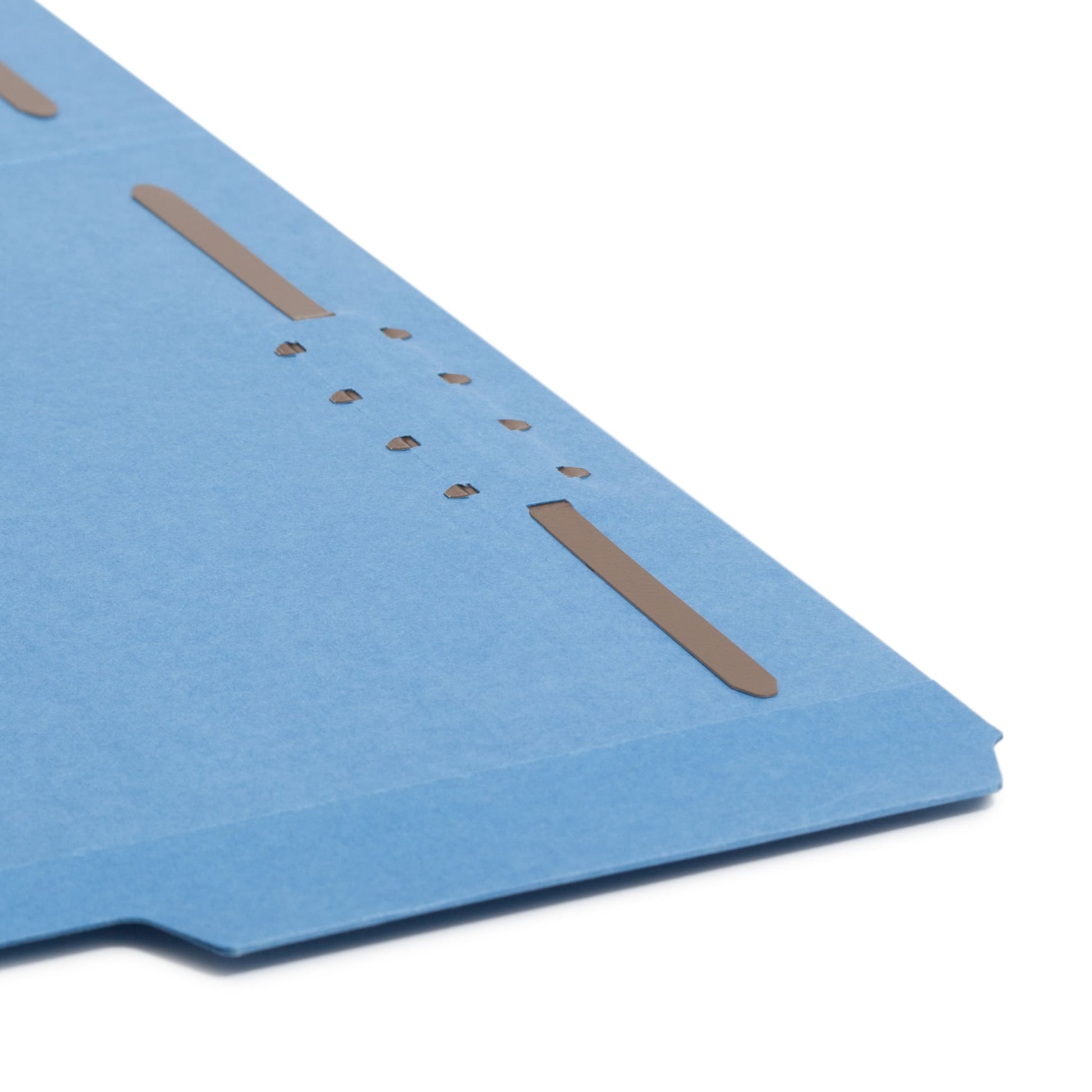 100% Recycled Reinforced Tab Fastener File Folders, Blue Color, Letter Size, Set of 50, 086486120418