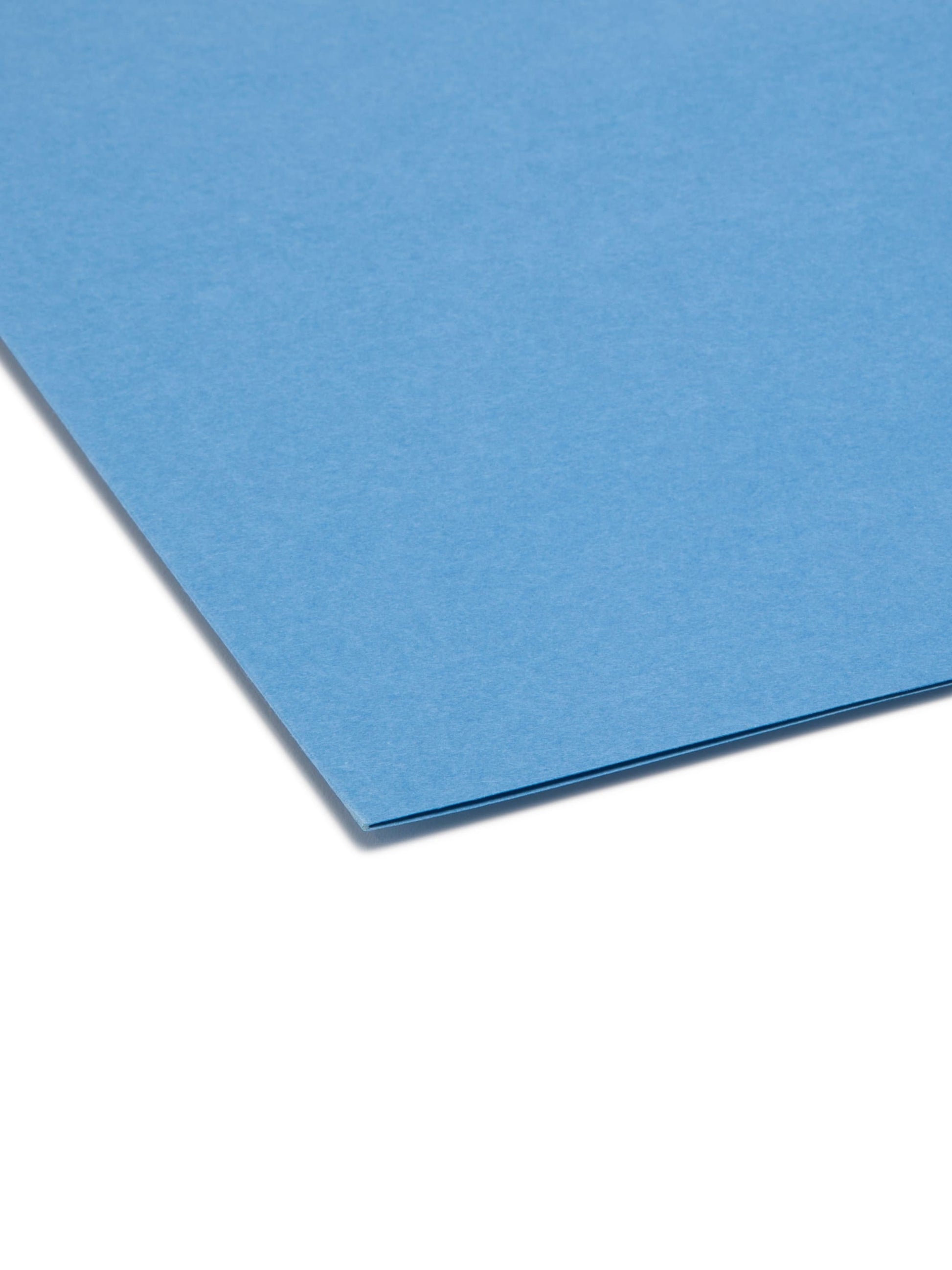 Reinforced Tab File Folders, Straight-Cut Tab, Blue Color, Letter Size, Set of 100, 086486120104