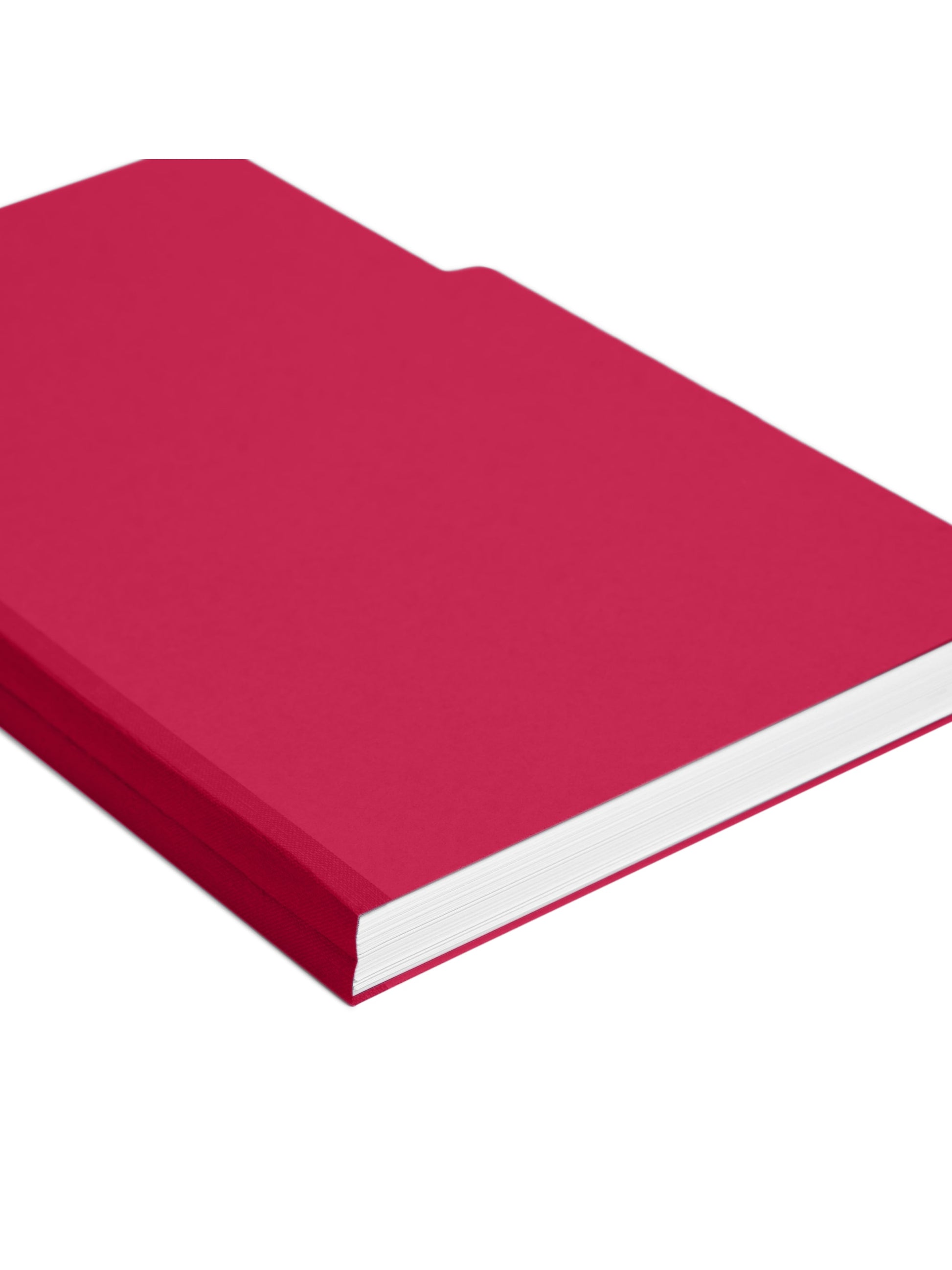 Pressboard File Folder, 1 inch Expansion, 1/3-Cut Tab, Bright Red Color, Legal Size, 