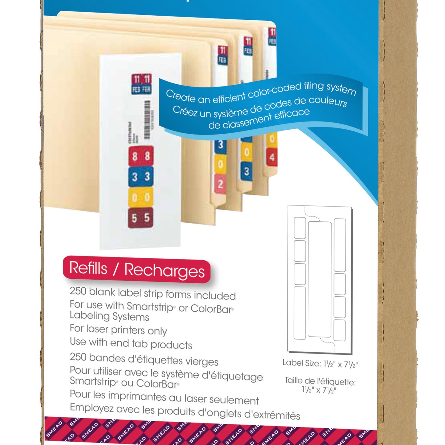 White Color, 1-1/2” X 7.5” Size, Set of 250, 086486660044