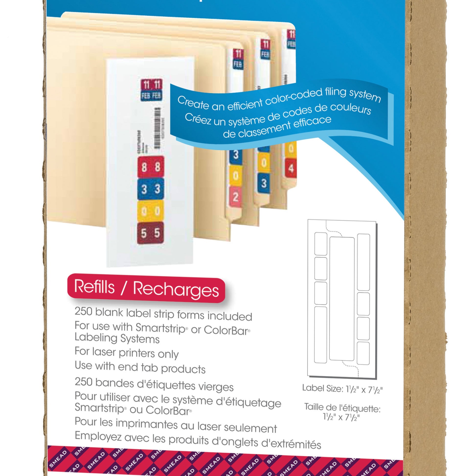 White Color, 1-1/2” X 7.5” Size, Set of 250, 086486660044