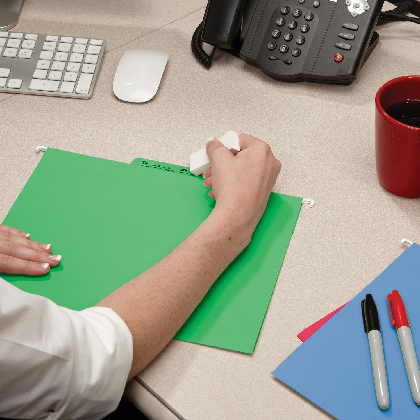 Erasable FasTab® Hanging File Folders, Assorted Colors Color, Letter Size, Set of 1, 086486640312