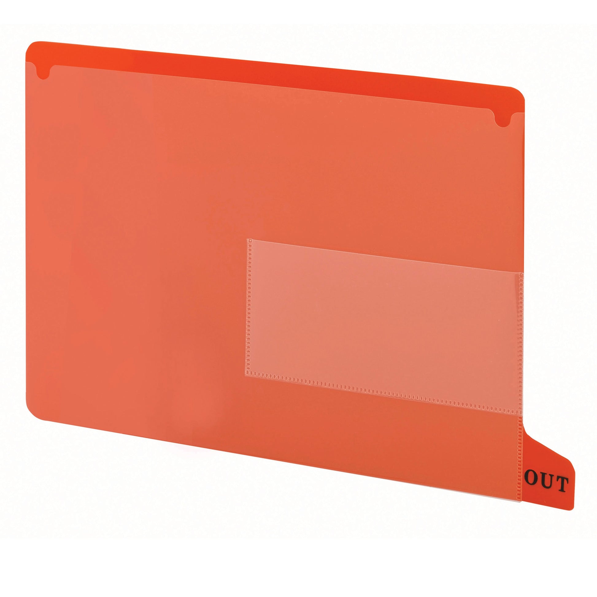 Poly End Tab Out-Guides, Red Color, Letter Size, Set of 25, 086486619509