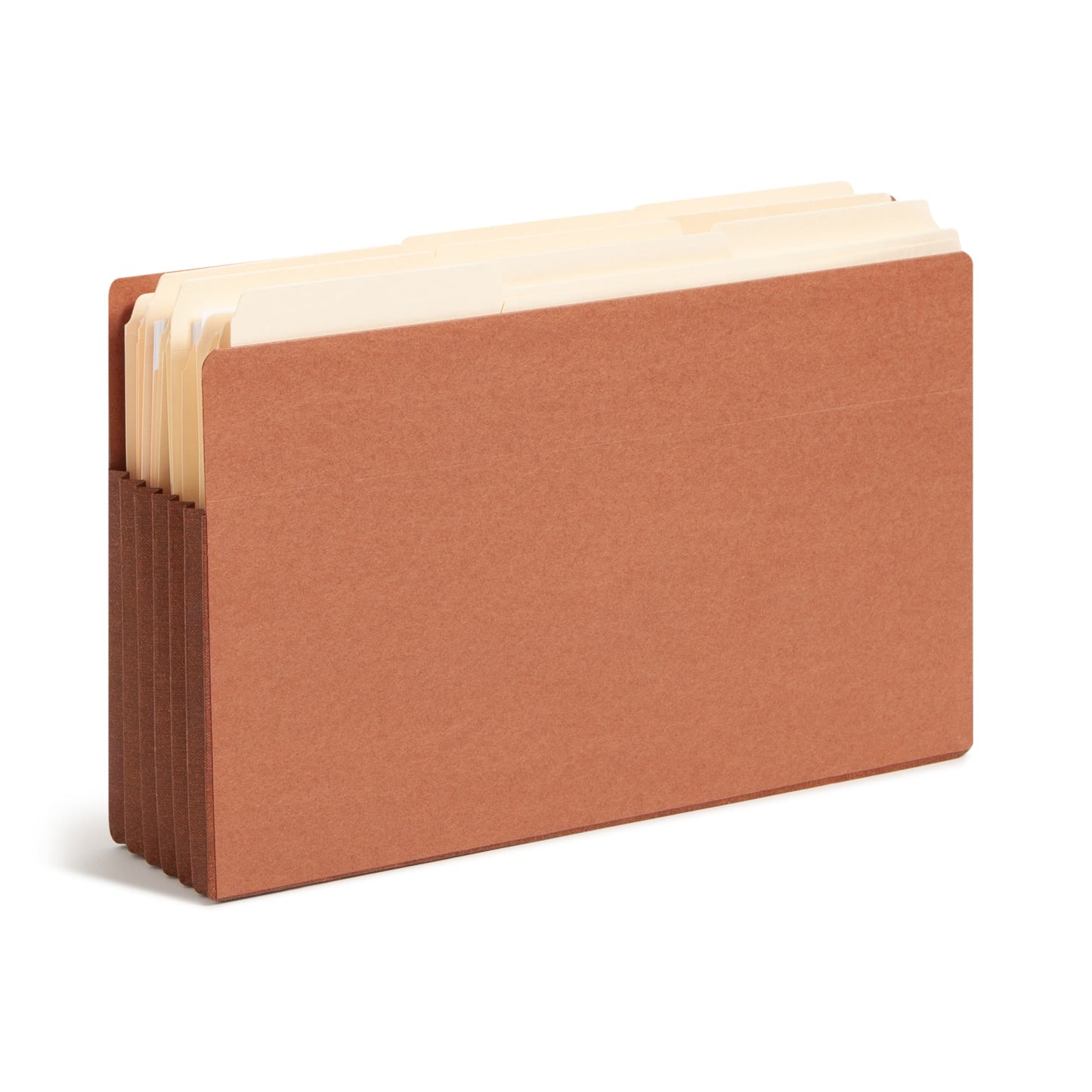 TUFF® Extra-Wide Reinforced End Tab File Pockets, Straight-Cut Tab, 5-1/4 inch Expansion, Redrope Color, Extra Wide Legal Size, Set of 10, 30086486747906