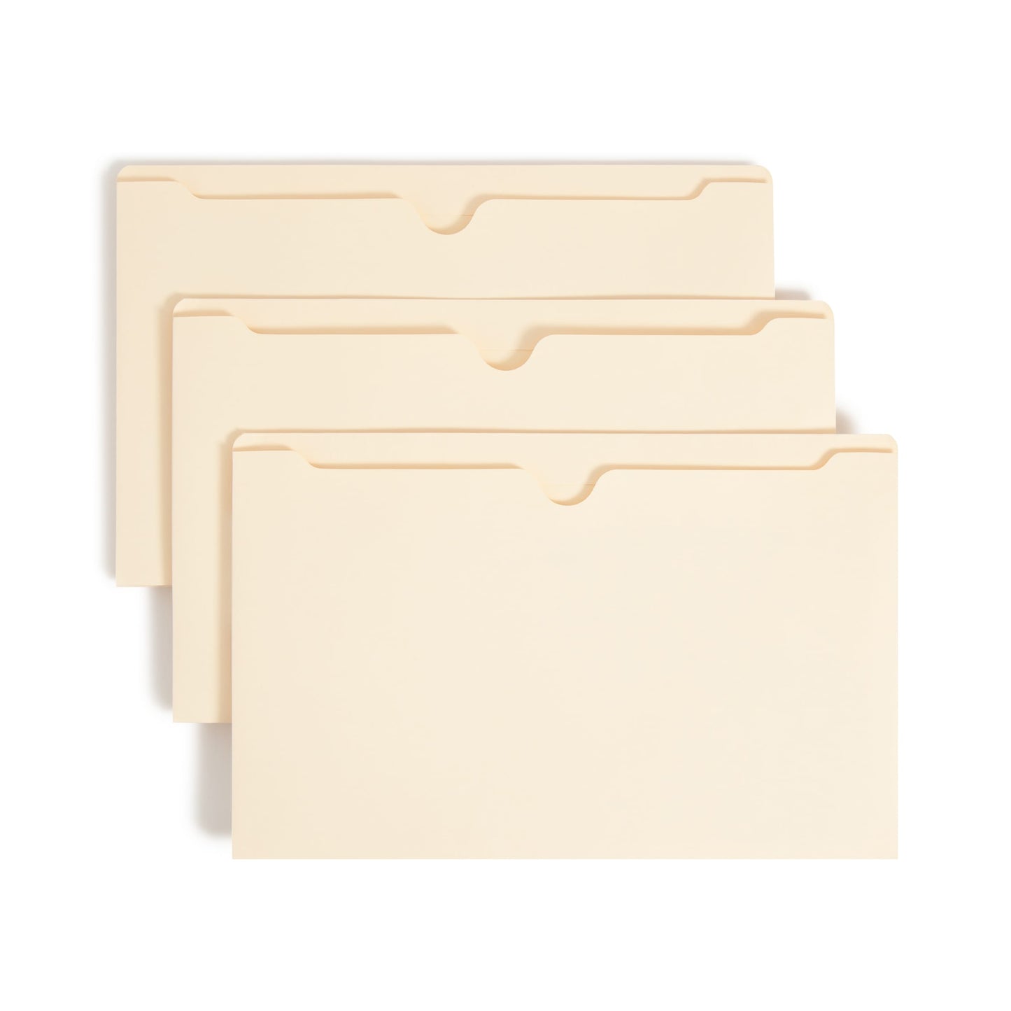 File Jackets, 2 inch Expansion, Straight-Cut Tab, Manila Color, Legal Size, Set of 50, 30086486765603