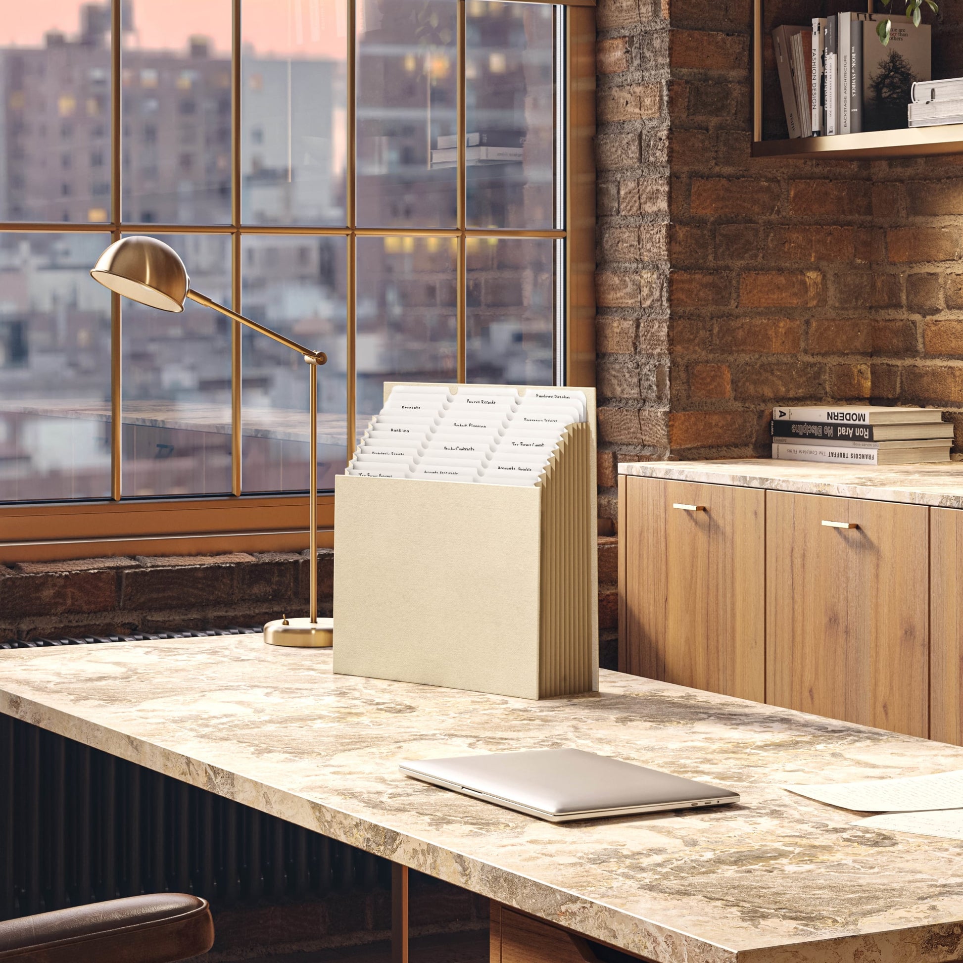 Expanding Stadium® File, 12 Pockets, Beige Color, 13.6" X 12.25" X 1.88" Size, Set of 1, 086486702263