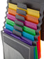 Cascading Wall Organizers, 6 Pockets, Assorted Colors Color, Letter Size, Set of 1, 086486920605