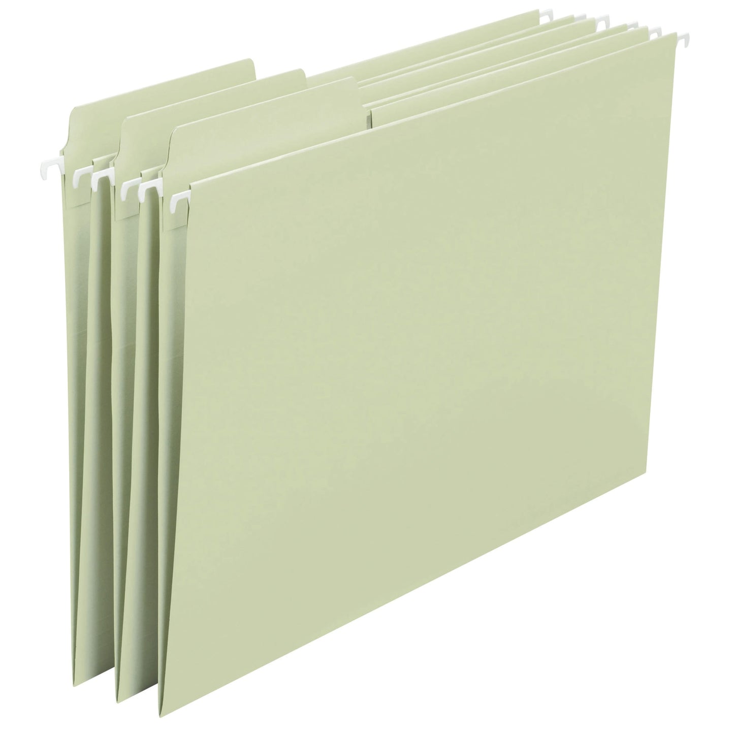 FasTab® Hanging File Folders, 1/3-Cut Tab, Moss Green Color, Letter Size, Set of 20, 086486640824