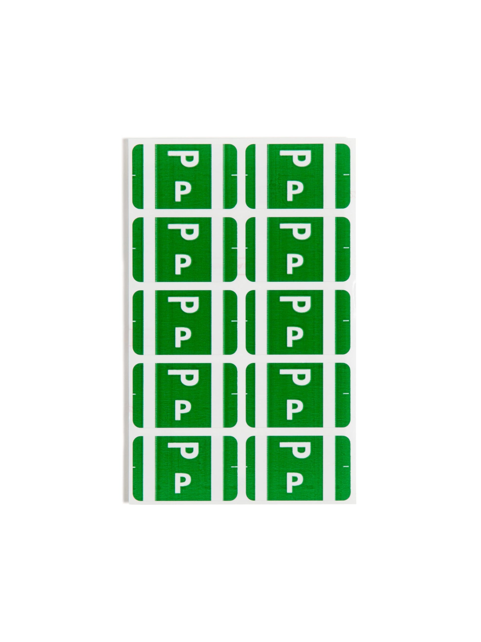 AlphaZ® ACCS Color Coded Alphabetic Labels - Sheets, Dark Green Color, 1" X 1-5/8" Size, Set of 100, 086486671866