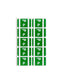 AlphaZ® ACCS Color Coded Alphabetic Labels - Sheets, Dark Green Color, 1" X 1-5/8" Size, Set of 100, 086486671866
