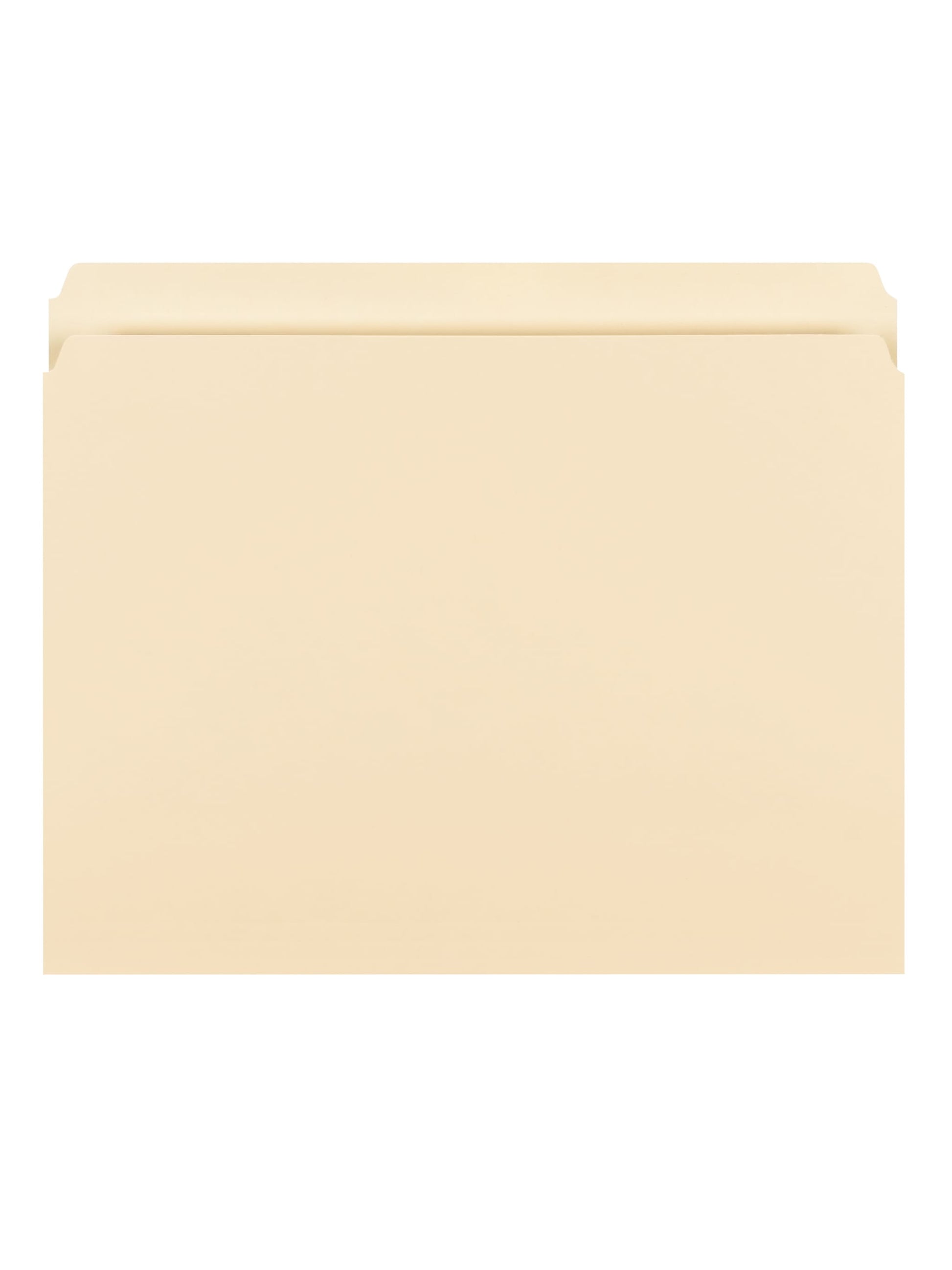 Standard File Folders, Straight-Cut Tab, Manila Color, Letter Size, 