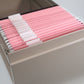 Standard Hanging File Folders with 1/5-Cut Tabs, Pink Color, Letter Size, Set of 25, 086486640664