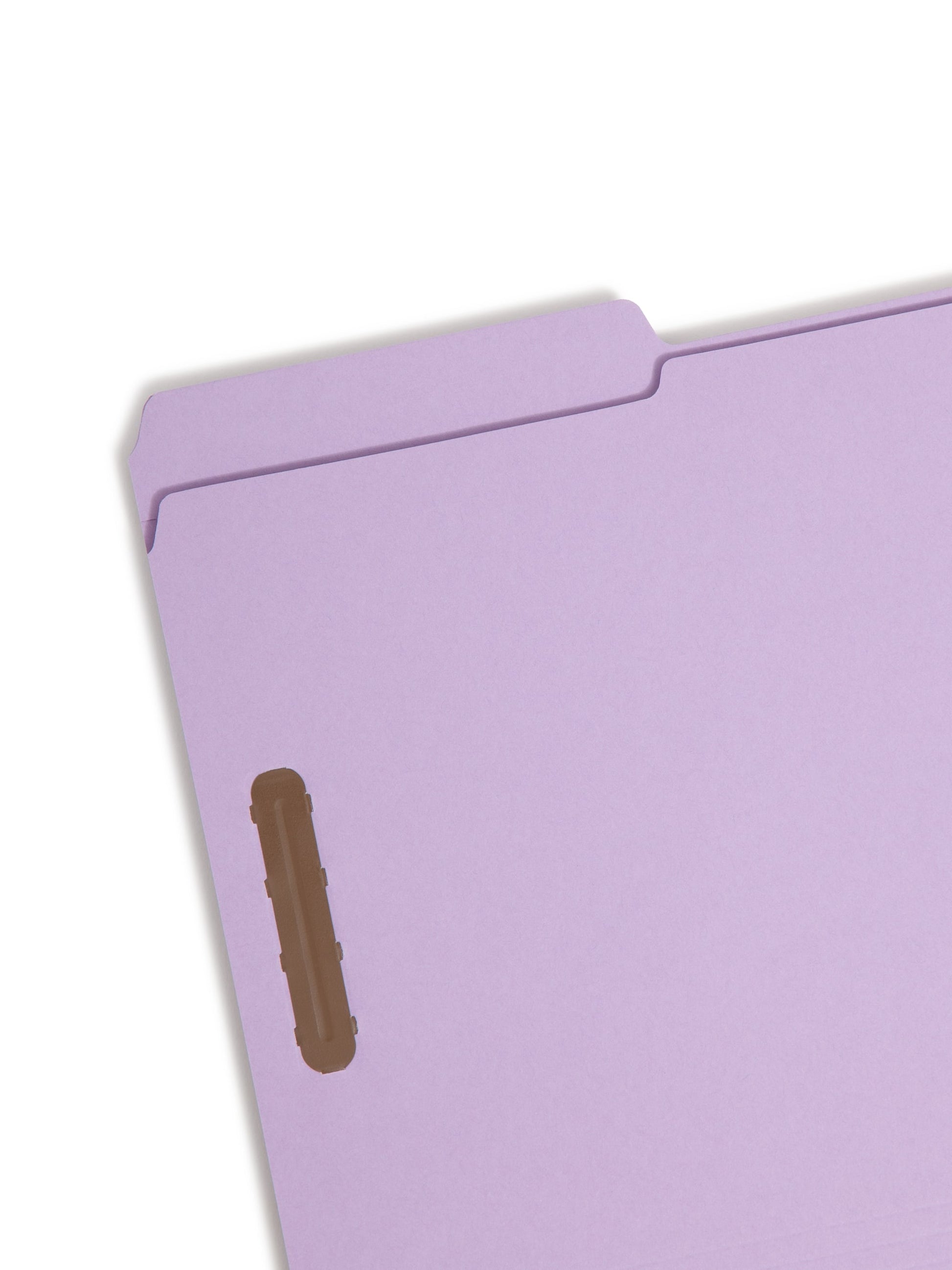 Reinforced Tab Fastener File Folders, 1/3-Cut Tab, 2 FastenersReinforced Tab Fastener File Folders, 1/3 Cut, Lavender, Legal, Lavender, Legal Size, Set of 50, 086486174404