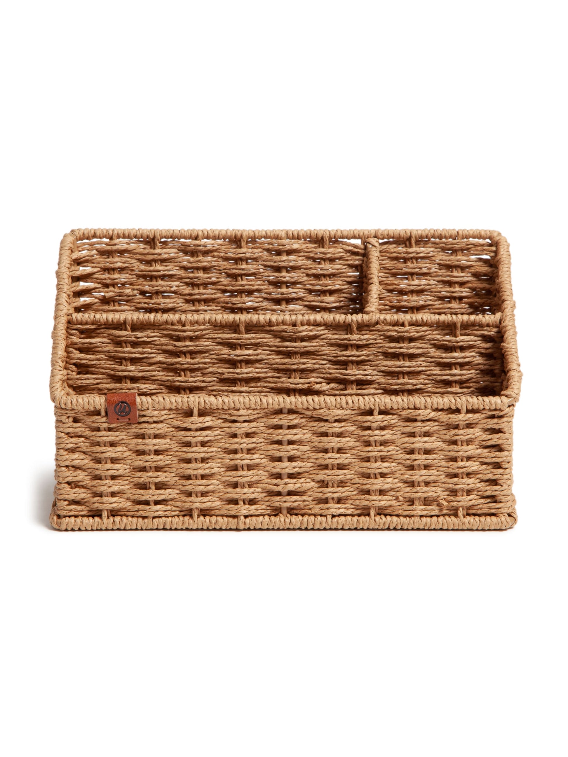 Woven Desktop Organizer, Woven, Brown, Brown, Set of 1, 843463160863