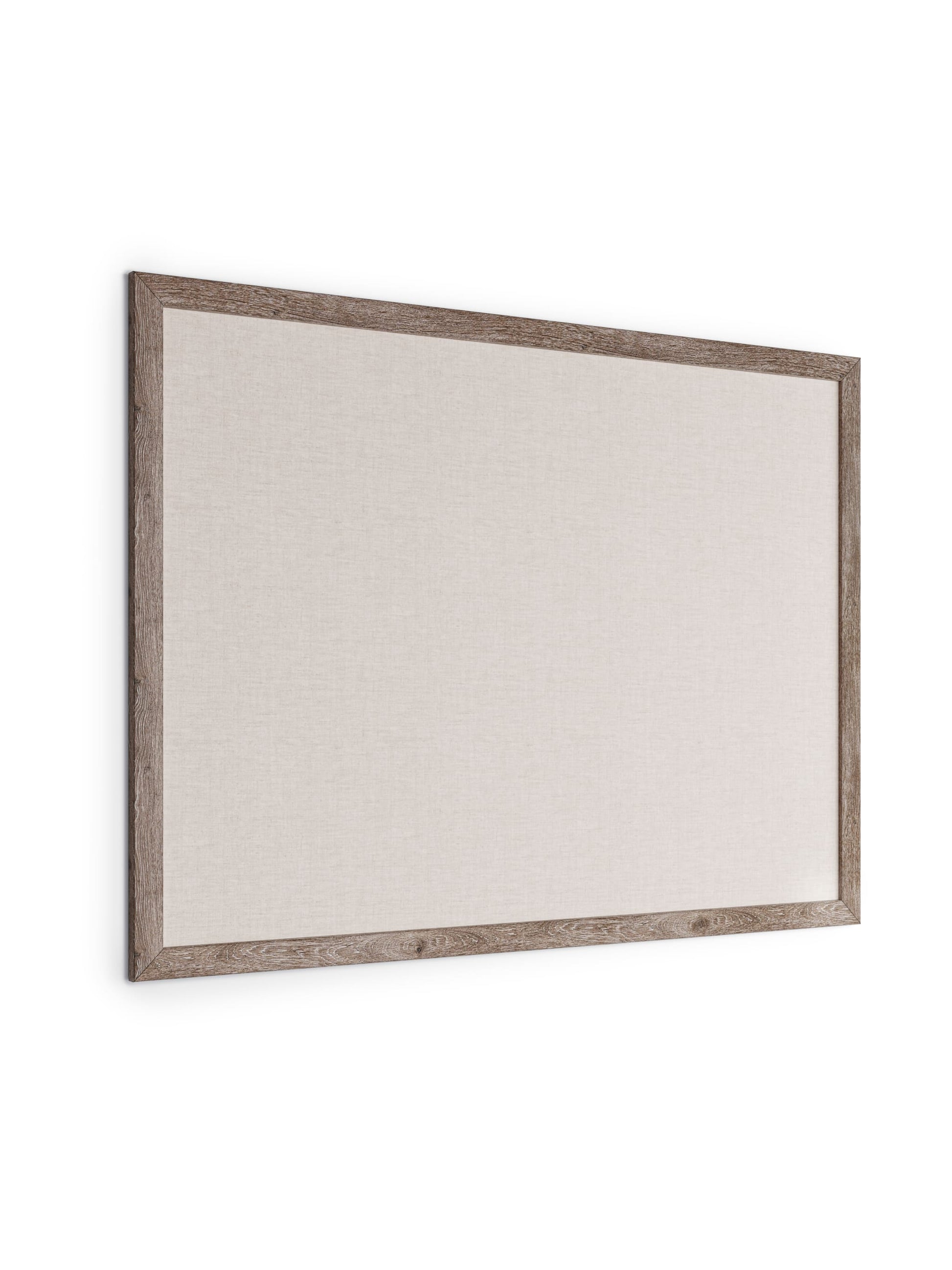 Rustic Frame Linen Bulletin Board, Brown, Beige, 47" x 35", 4 x 3, Beige, 47" X 35" Size, Set of 1, 843463148946