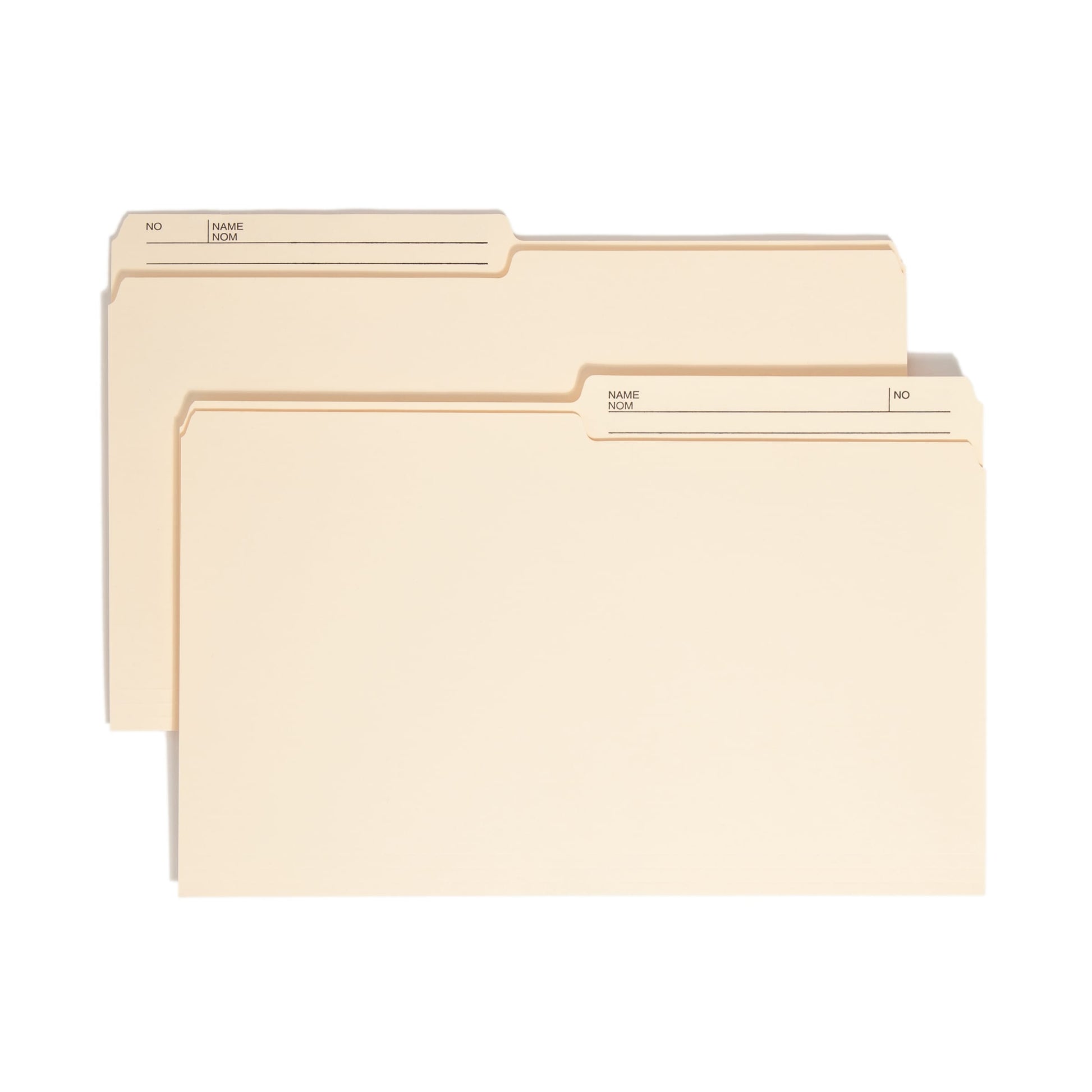 WaterShed®/CutLess® Reversible Printed Tab File Folders, Manila Color, Legal Size, Set of 100, 086486153904