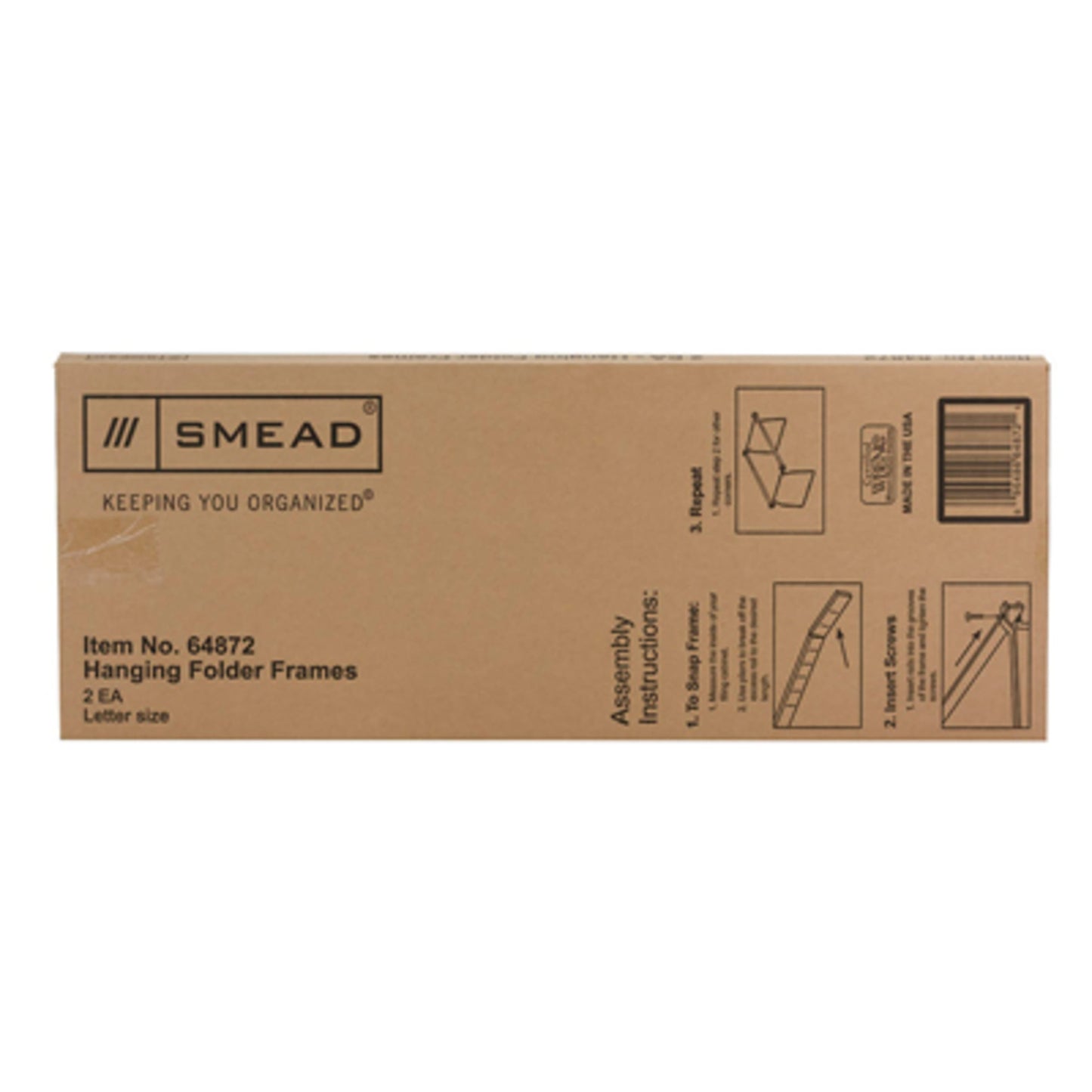 Hanging File Folder Frame, Gray Color, Letter Size, Set of 2, 086486648721