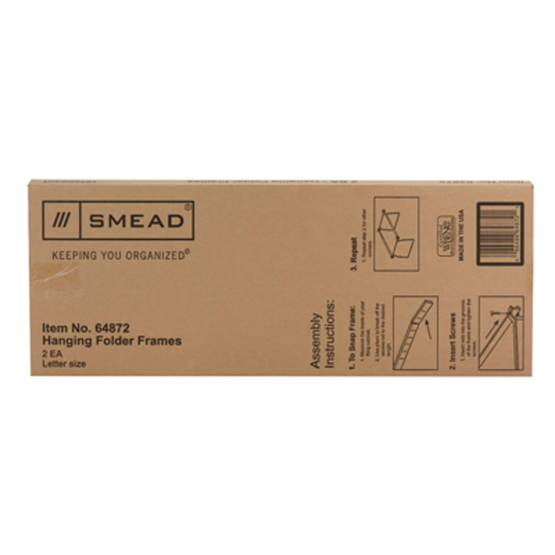 Hanging File Folder Frame, Gray Color, Letter Size, Set of 2, 086486648721